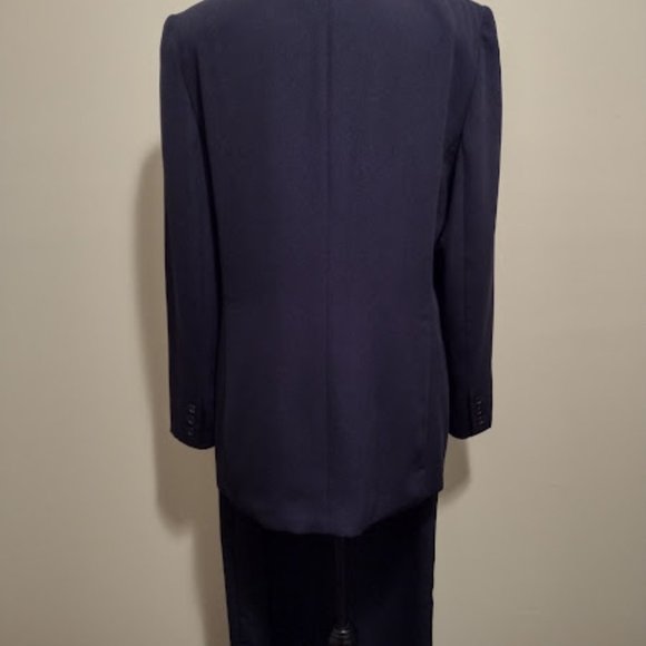 J.G. Hook, 2pc Skirt Suit, Navy Blue, Size-12, Dry Cleaned - Picture 7 of 9